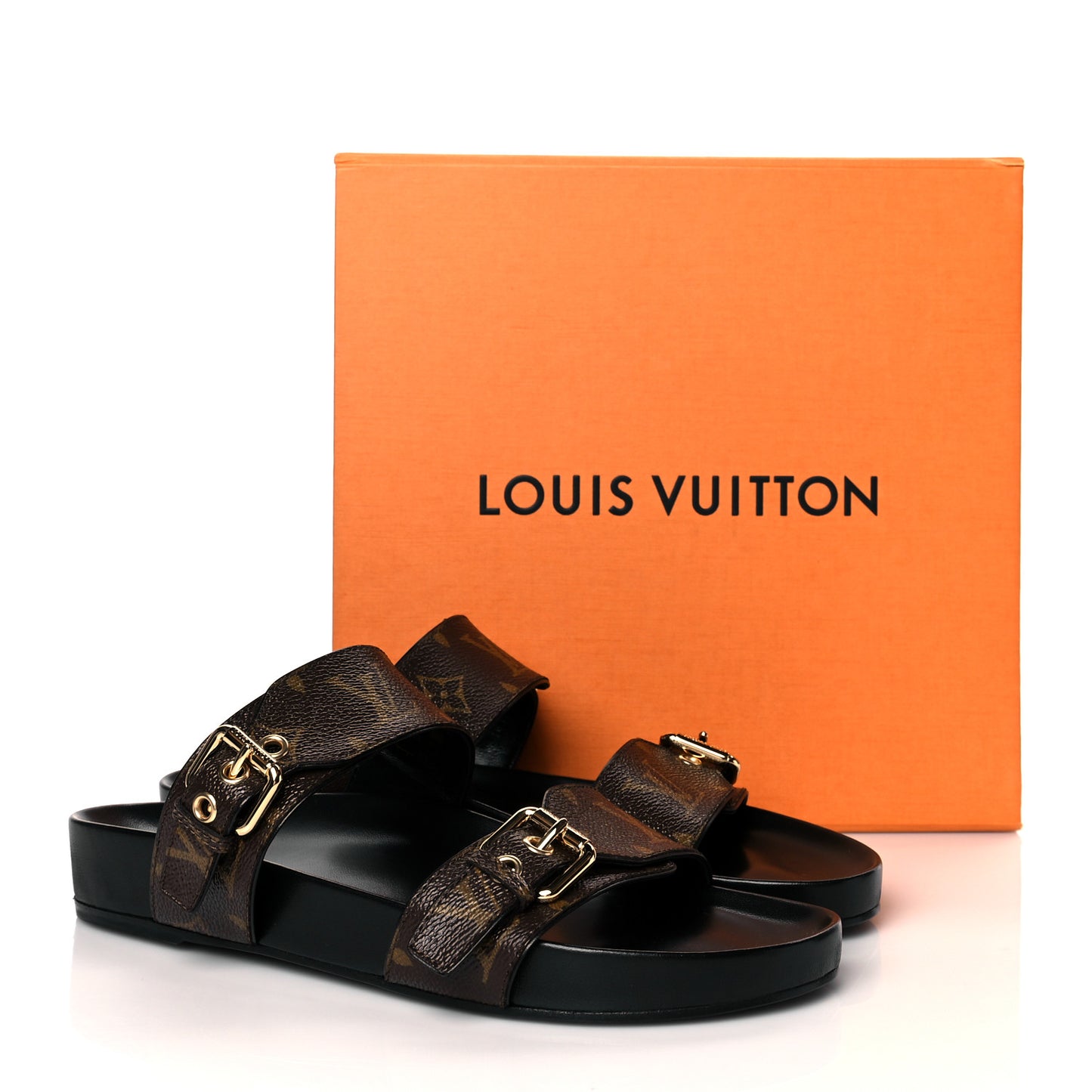 Monogram Bom Dia Mule Sandals 39 Black