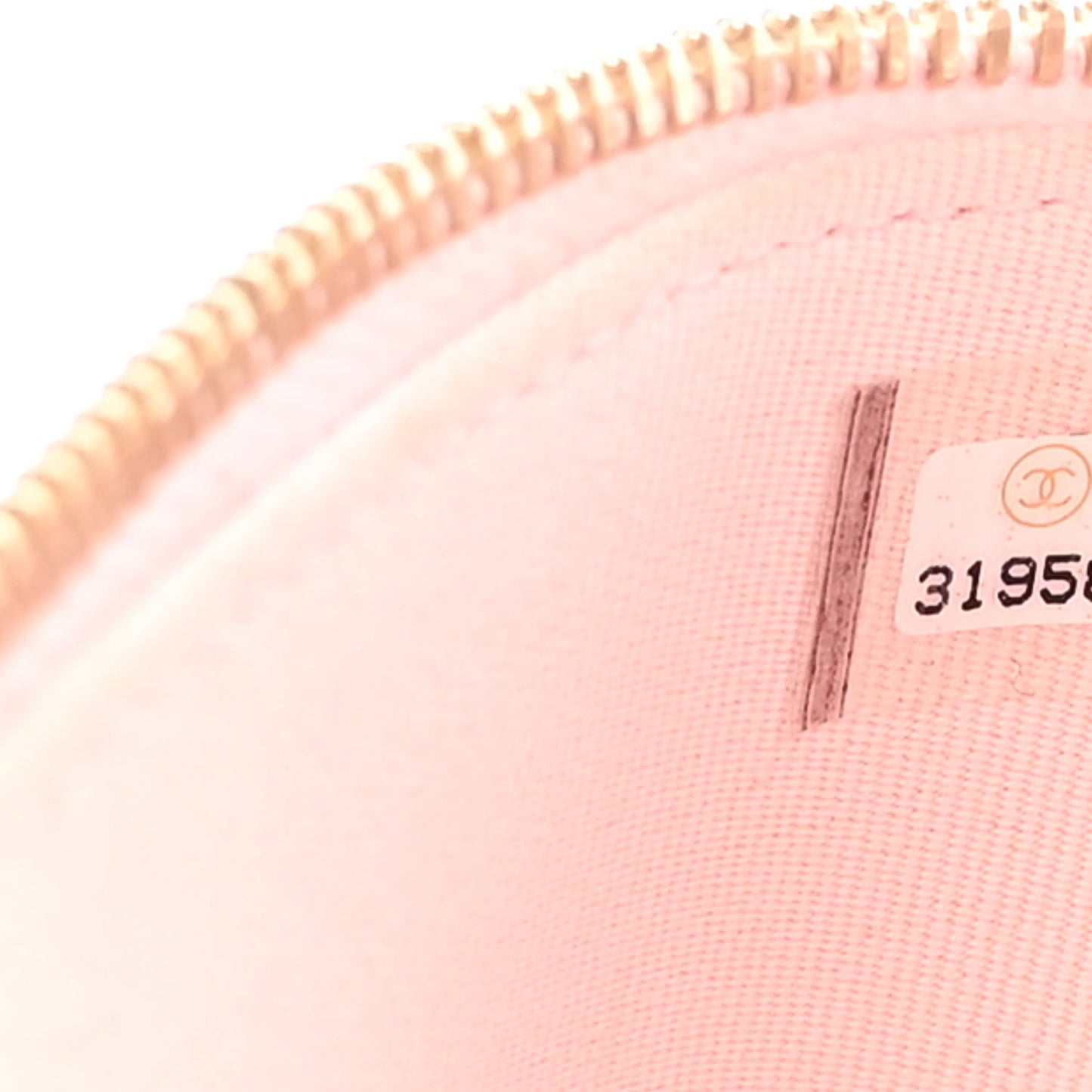 Lambskin Quilted Mini Top Handle Vanity Case With Chain Light Pink