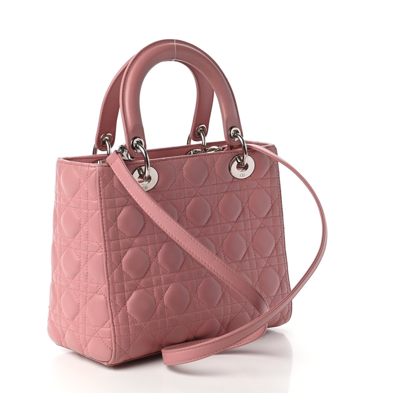 Christian Dior Lambskin Cannage Medium Lady Dior Pink 3 of 10