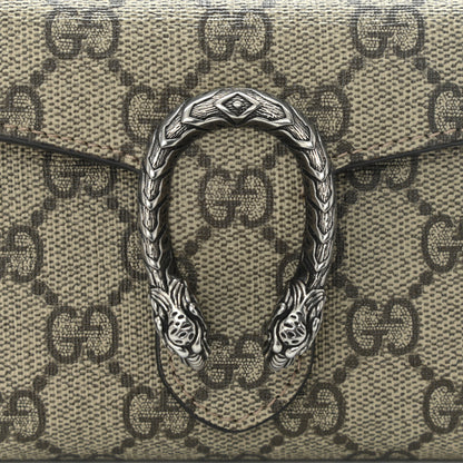 Gucci GG Supreme Monogram Dionysus Card Case Wallet Beige Taupe 8 of 10