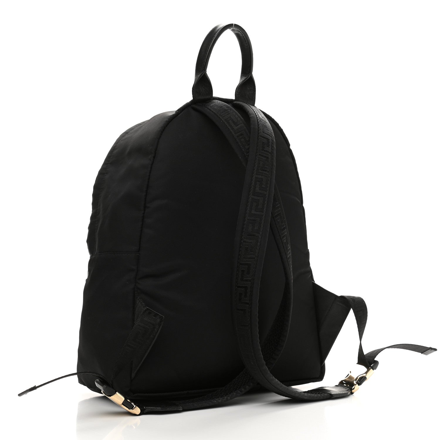 Versace Nylon Goatskin Studded Palazzo Medusa Backpack Black 3 of 11