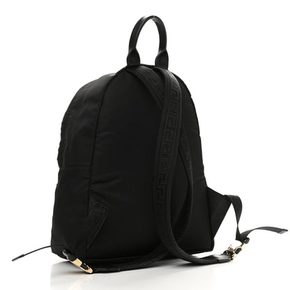 Versace Nylon Goatskin Studded Palazzo Medusa Backpack Black 3 of 11