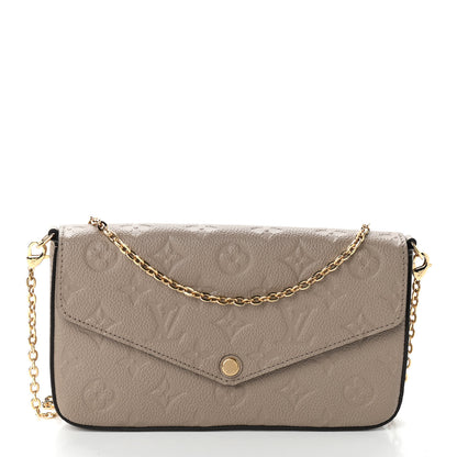 Louis Vuitton Empreinte Pochette Felicie Chain Wallet Tourterelle 1 of 7