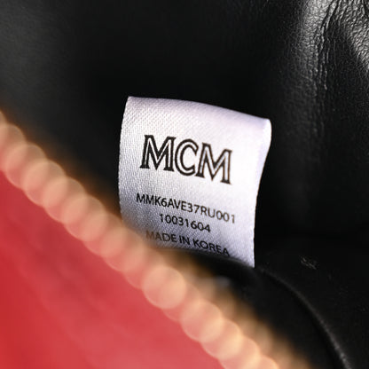 MCM Visetos Small Side Stud Stark Backpack Red 6 of 10