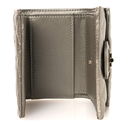 Chanel Metallic Aged Calfskin Quilted Reissue Compact Wallet Gold 5 of 9