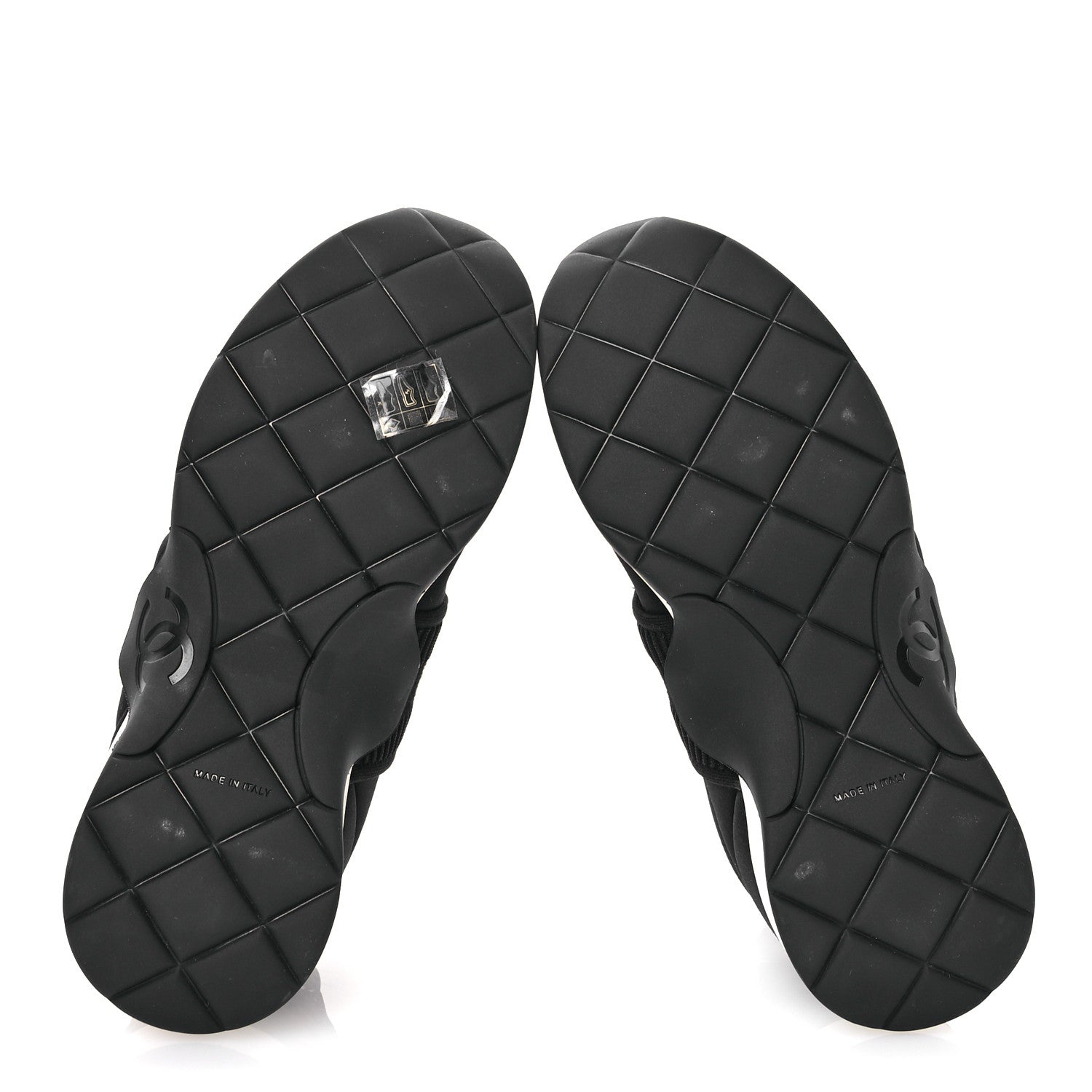 Chanel Stretch Fabric CC Sneakers 37 Black 5 of 7