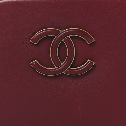 Chanel Shiny Calfskin Goatskin Quilted Small Coco Curve Vanity Burgundy 8 of 11