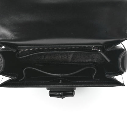 Gucci Boarded Dyana Lux Calfskin Web Monochrome Small Bamboo 1947 Top Handle Bag Black 7 of 13