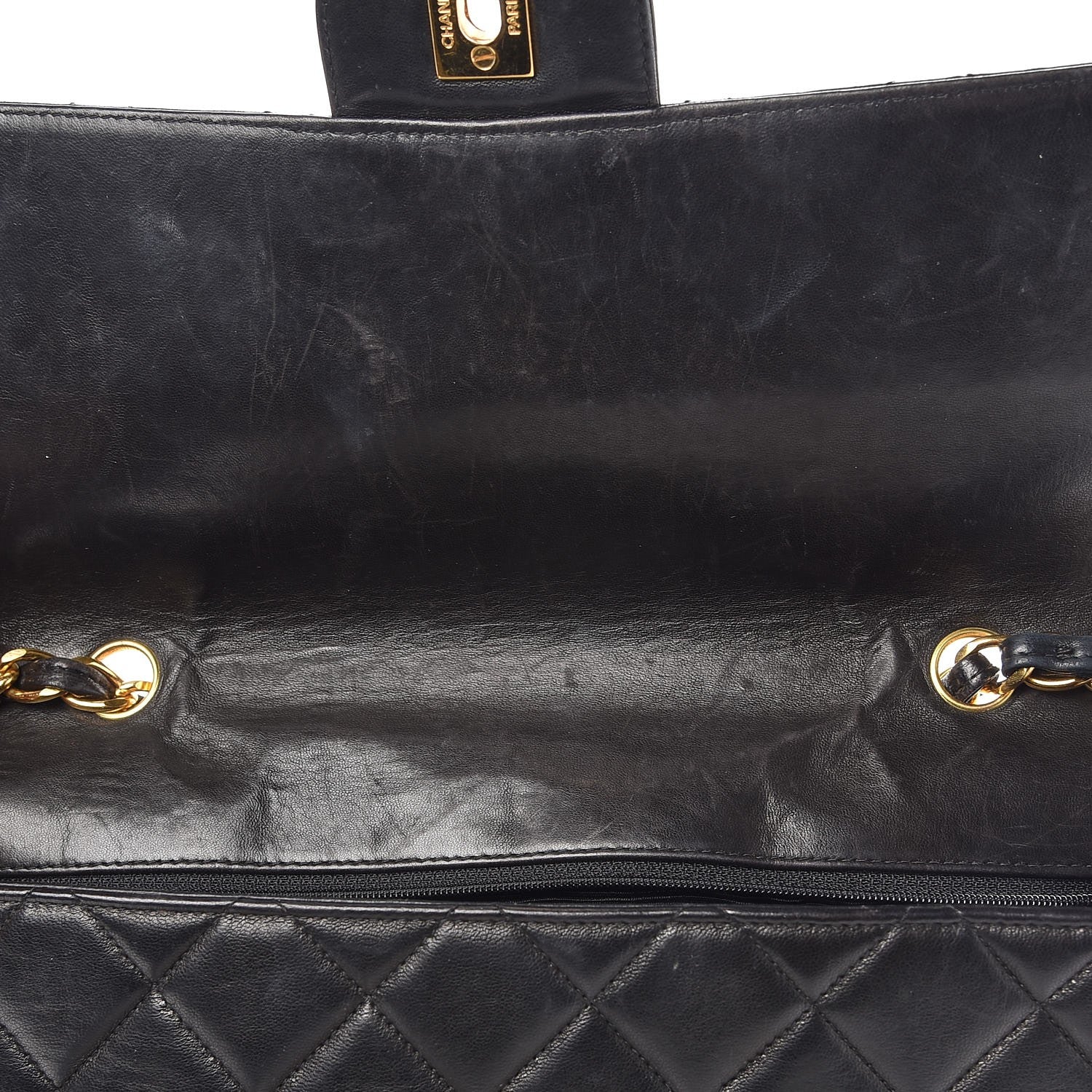 Chanel Lambskin Quilted Jumbo Single Flap Black 10 of 21