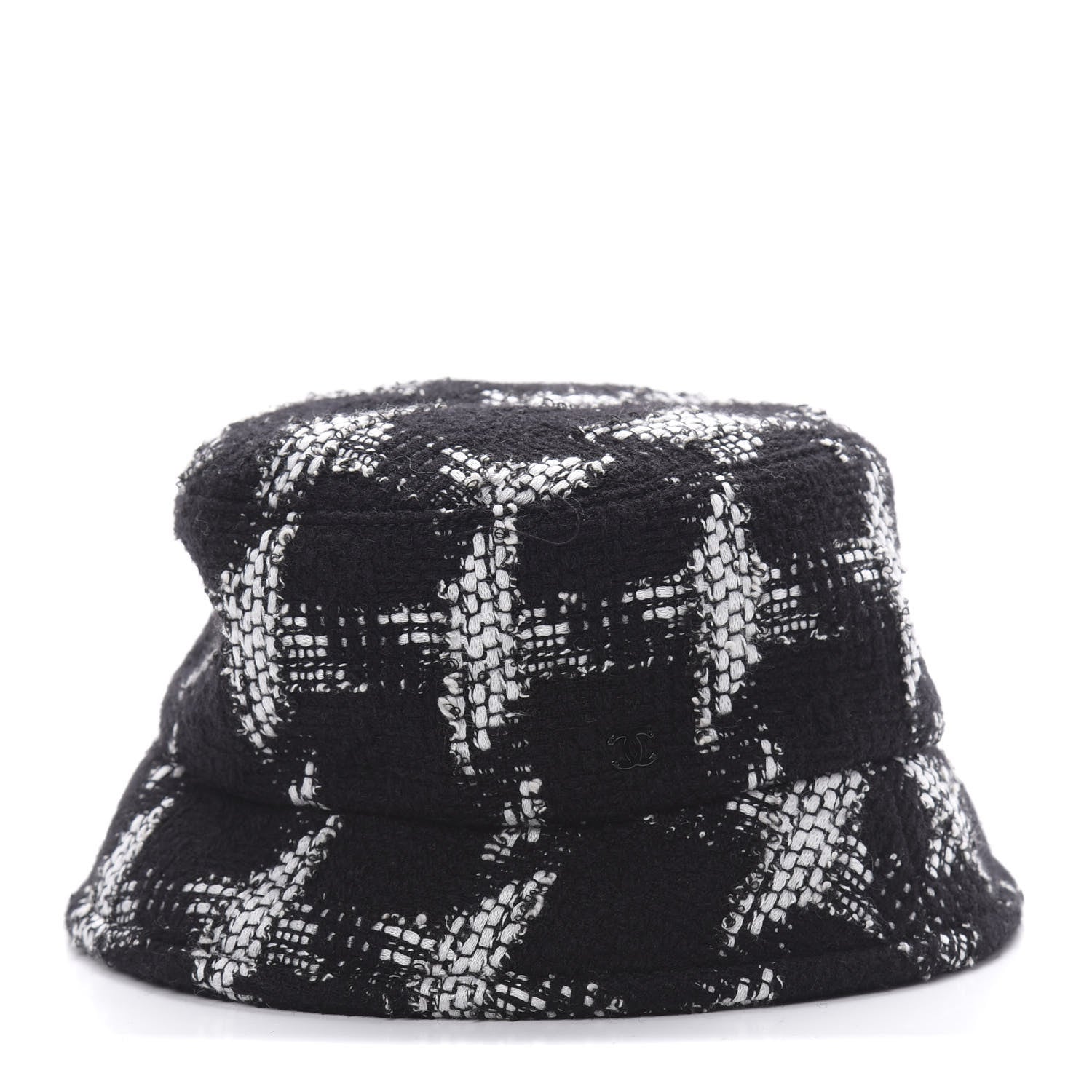 Chanel Tweed Bucket Hat S Black White 1 of 6