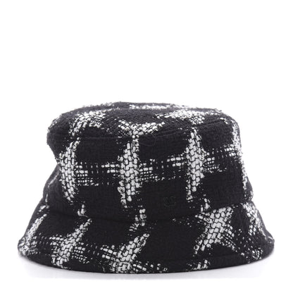 Chanel Tweed Bucket Hat S Black White 1 of 6