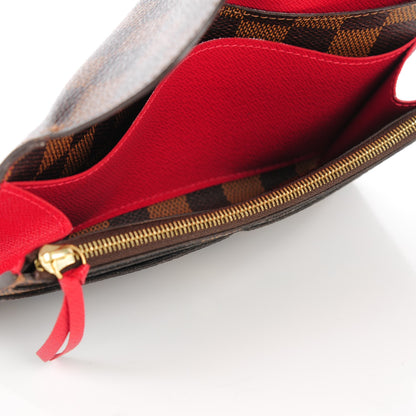 Louis Vuitton Damier Ebene Emilie Wallet Red 5 of 7