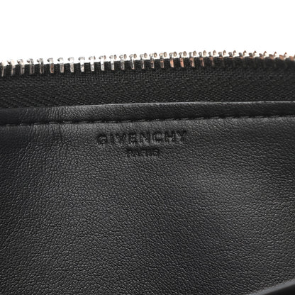 Givenchy Calfskin Logo Star Embossed Zip Around Wallet Black 6 of 8
