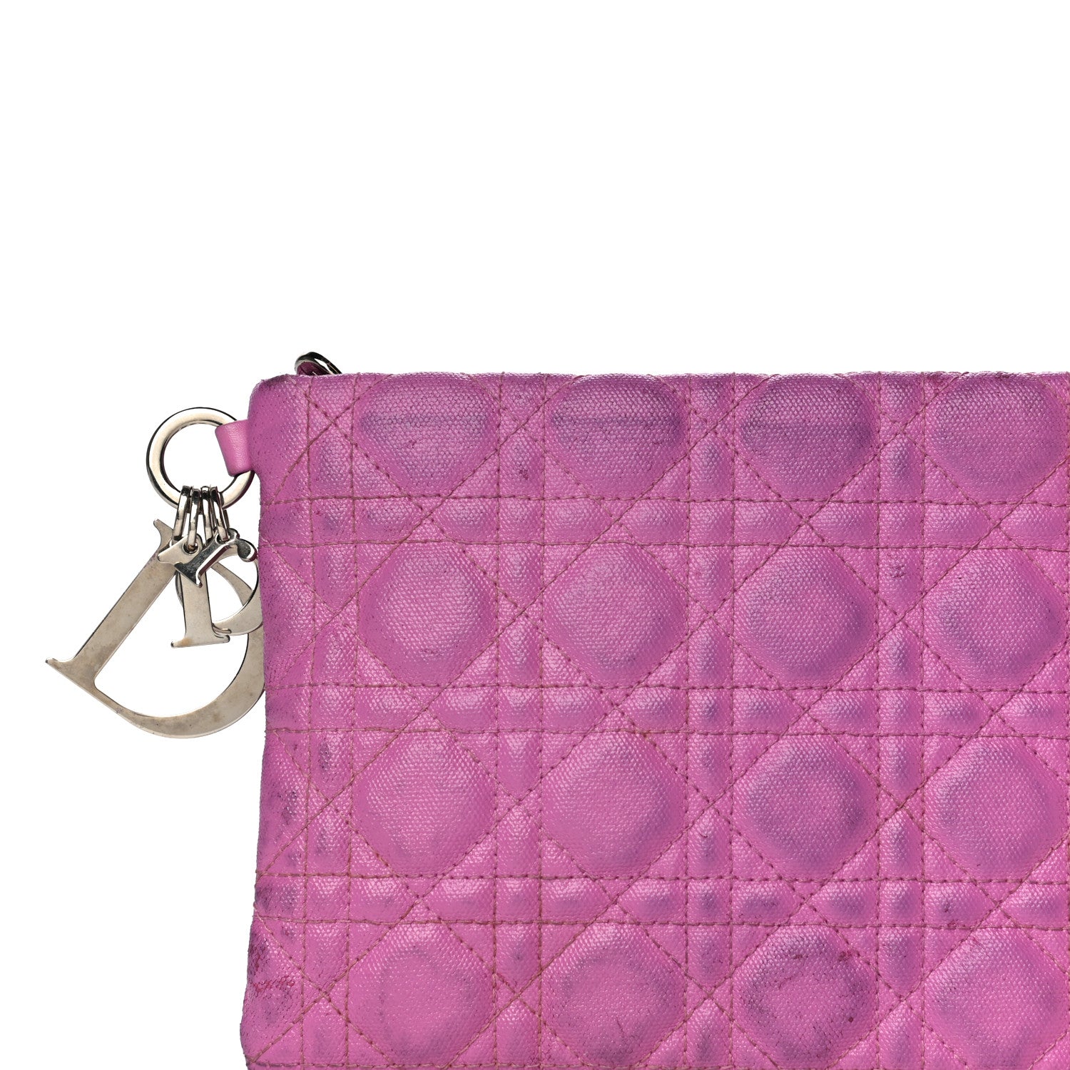 Christian Dior Coated Canvas Cannage Panarea Pouch Purple 8 of 16