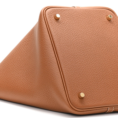 Hermes Taurillon Clemence Picotin Lock 22 MM Gold 9 of 11