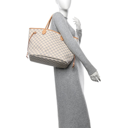 Louis Vuitton Damier Azur Neo Neverfull MM Rose Ballerine 2 of 9
