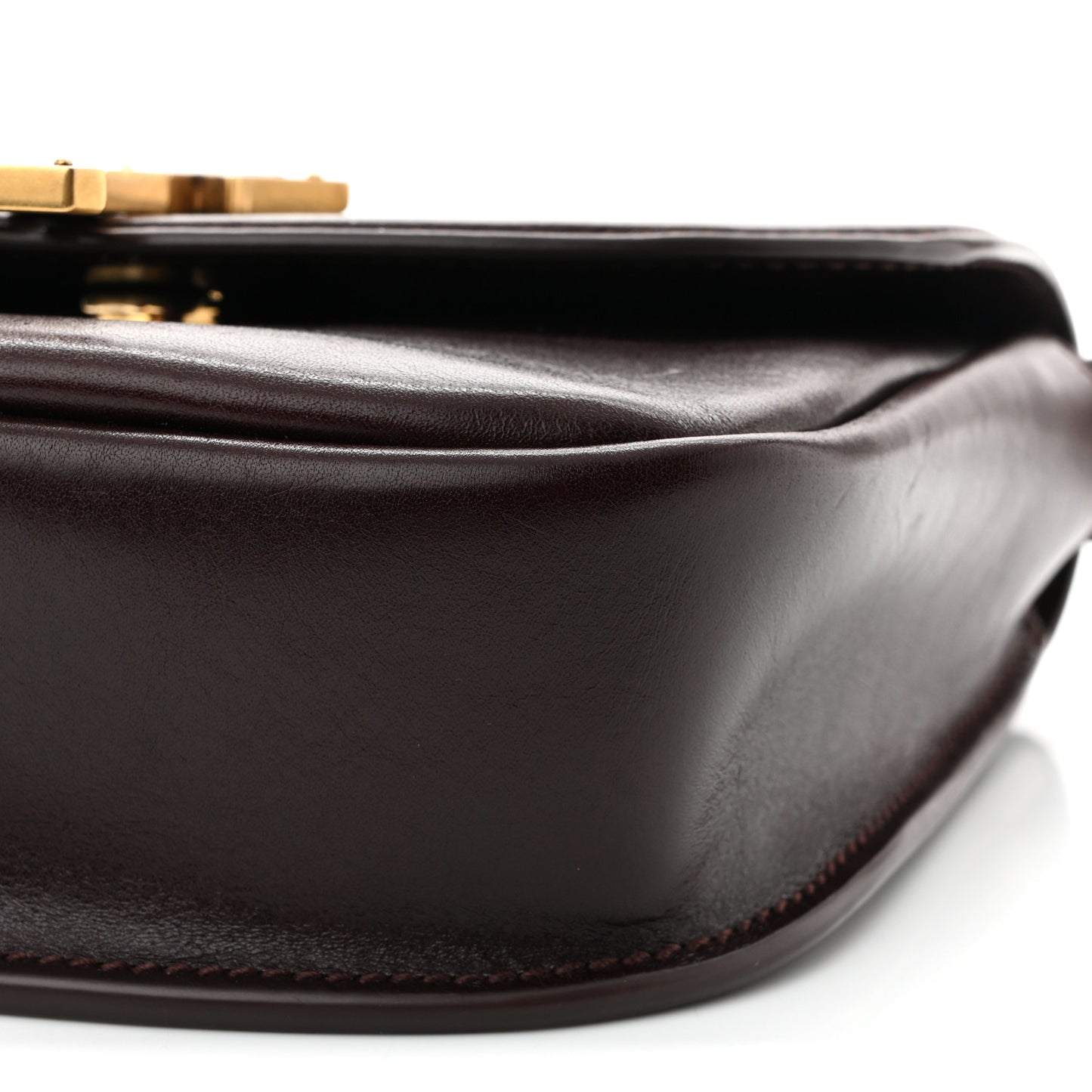 Calfskin Monogram Woven Small Kaia Satchel Burnt Brown