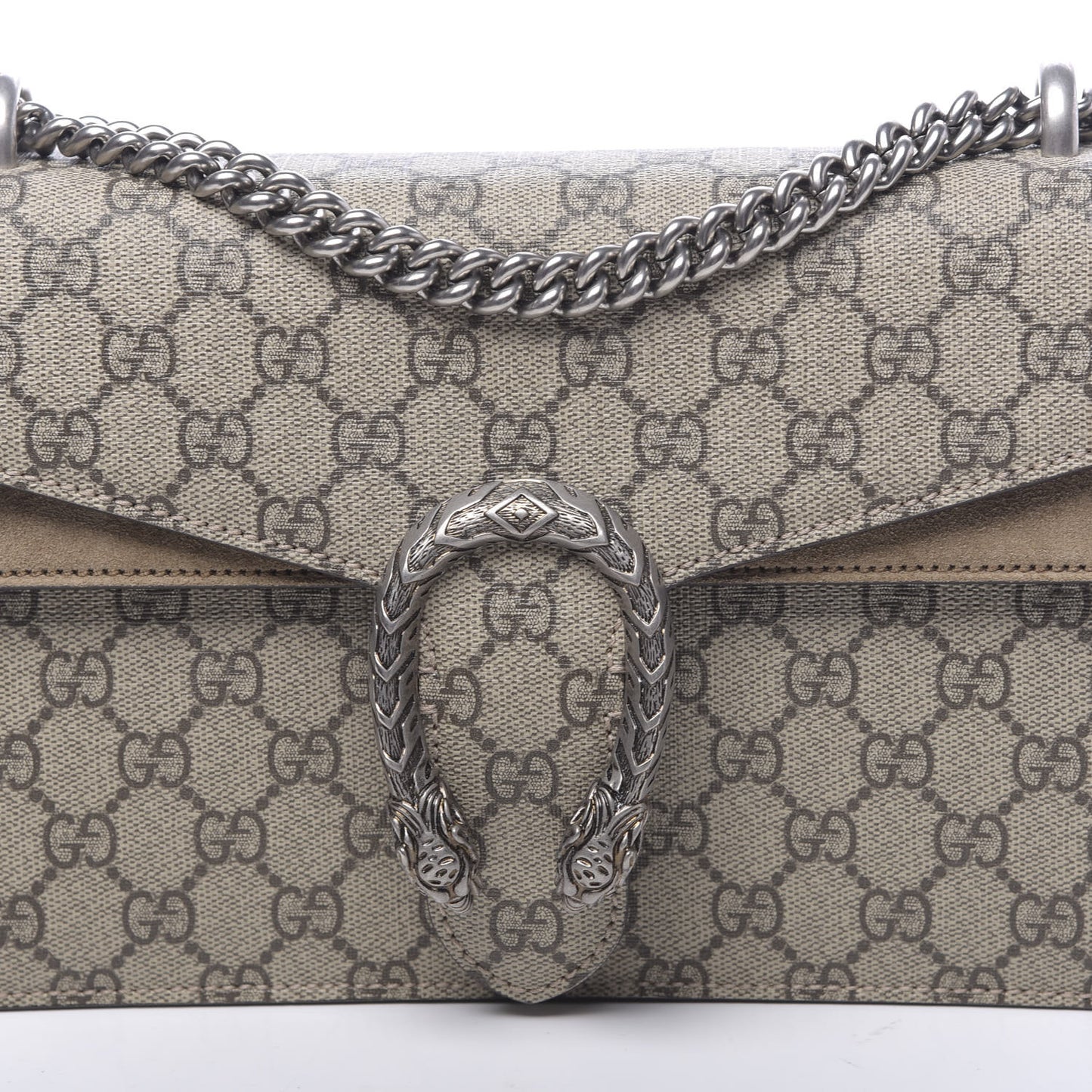 GG Supreme Monogram Small Dionysus Shoulder Bag Taupe