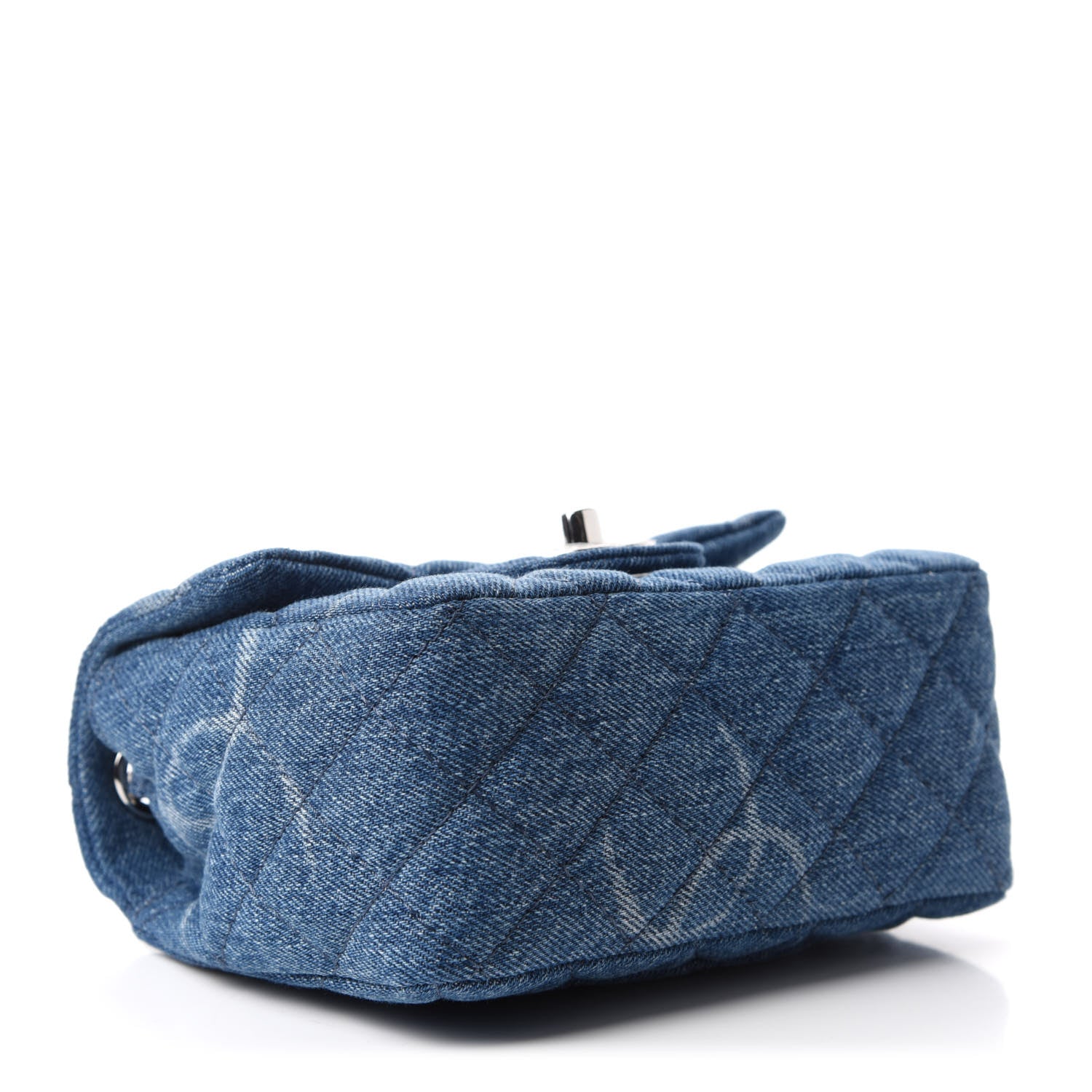 Chanel Denim CC Quilted Mini Square Flap Blue 4 of 11