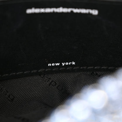 Alexander Wang Mesh Crystal Rhinestone Mini Heiress Pouch Navy 7 of 13
