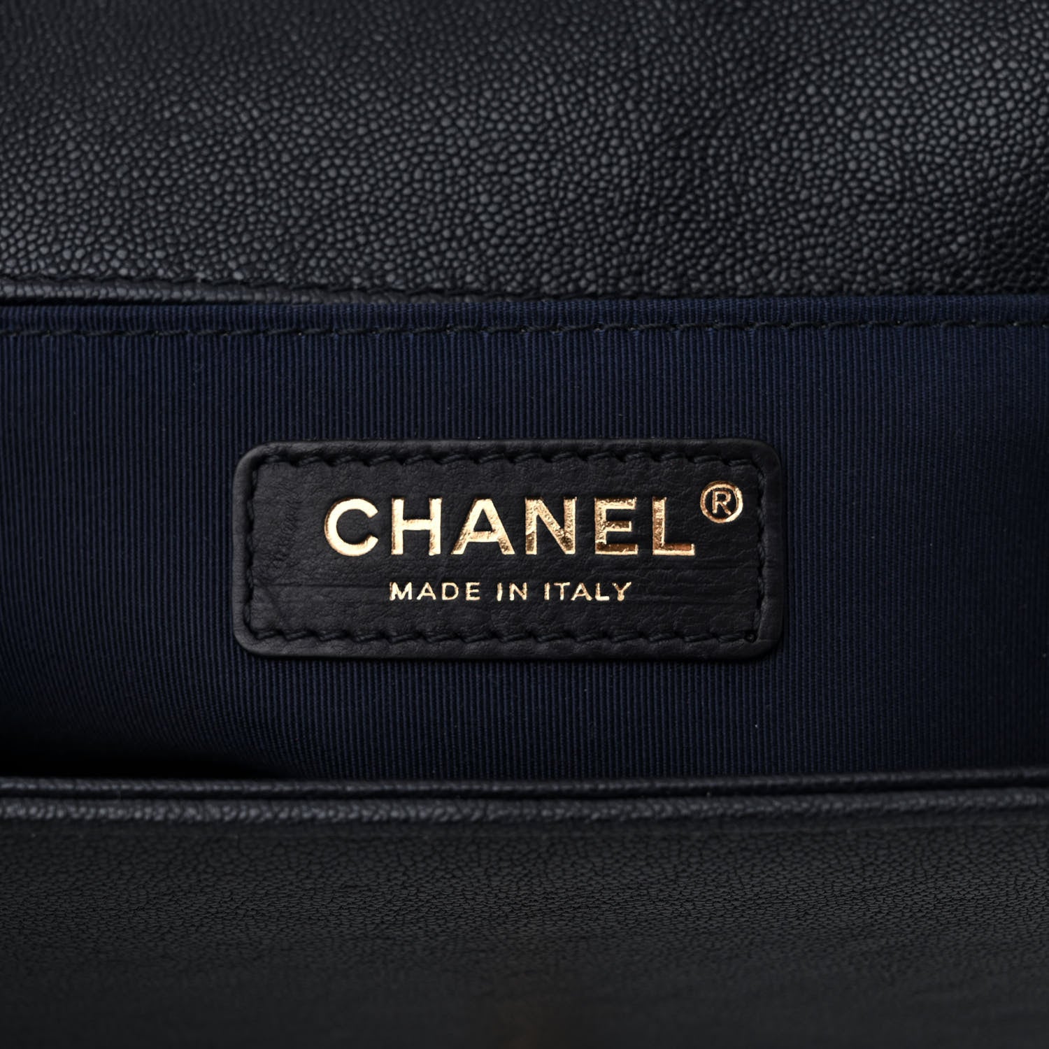 Chanel Caviar Quilted Medium Boy Flap Navy 6 of 10