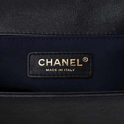 Chanel Caviar Quilted Medium Boy Flap Navy 6 of 10
