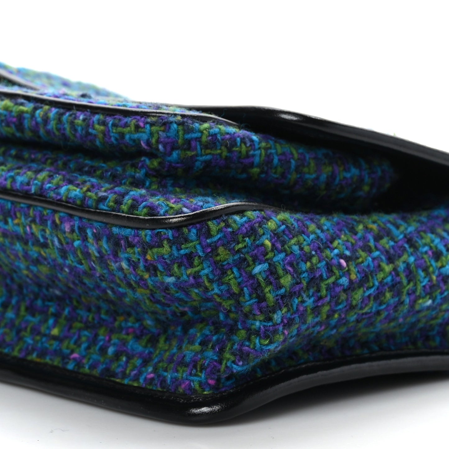 Tweed Calfskin Matelasse Monogram Baby Niki Chain Satchel Blue