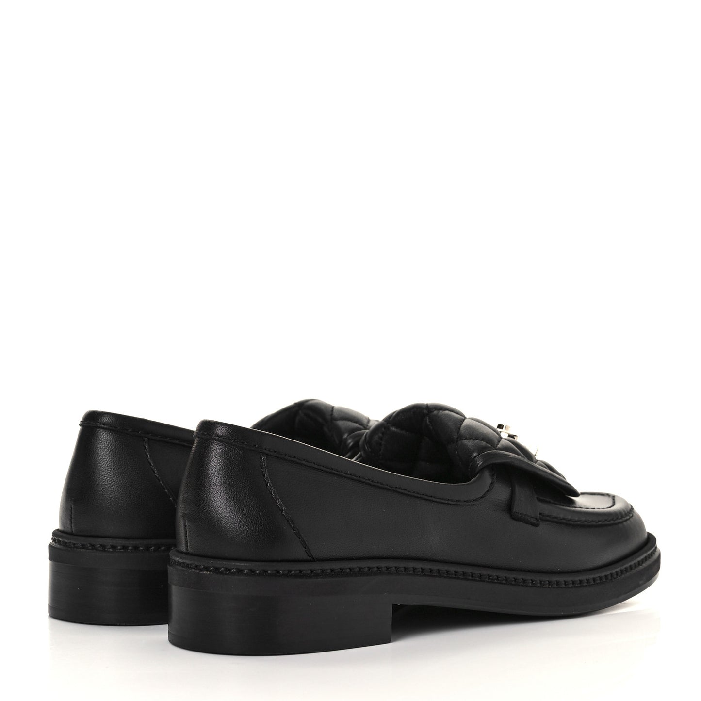 Lambskin Quilted CC Turnlock Loafers 37.5 Black