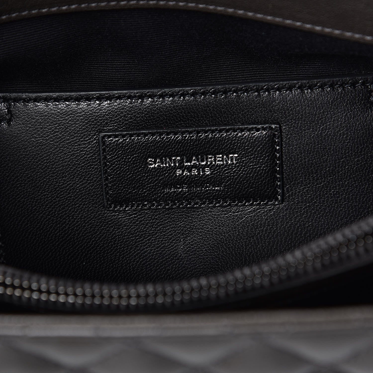 Saint Laurent Sheepskin Tri-quilt Monogram Large College Satchel Asphalt 7 of 11