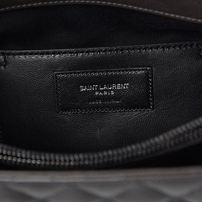 Saint Laurent Sheepskin Tri-quilt Monogram Large College Satchel Asphalt 7 of 11