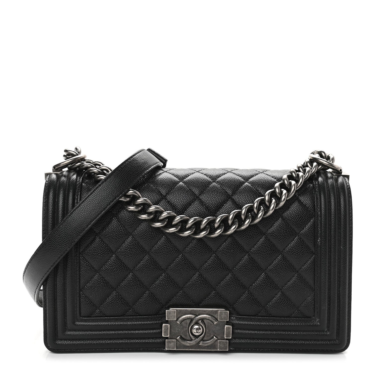 Chanel Caviar Quilted Medium Boy Flap Black 1 of 9