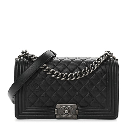 Chanel Caviar Quilted Medium Boy Flap Black 1 of 9