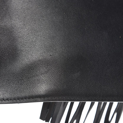 Versace Calfskin Palazzo Fringe Crossbody Bag Black 6 of 8