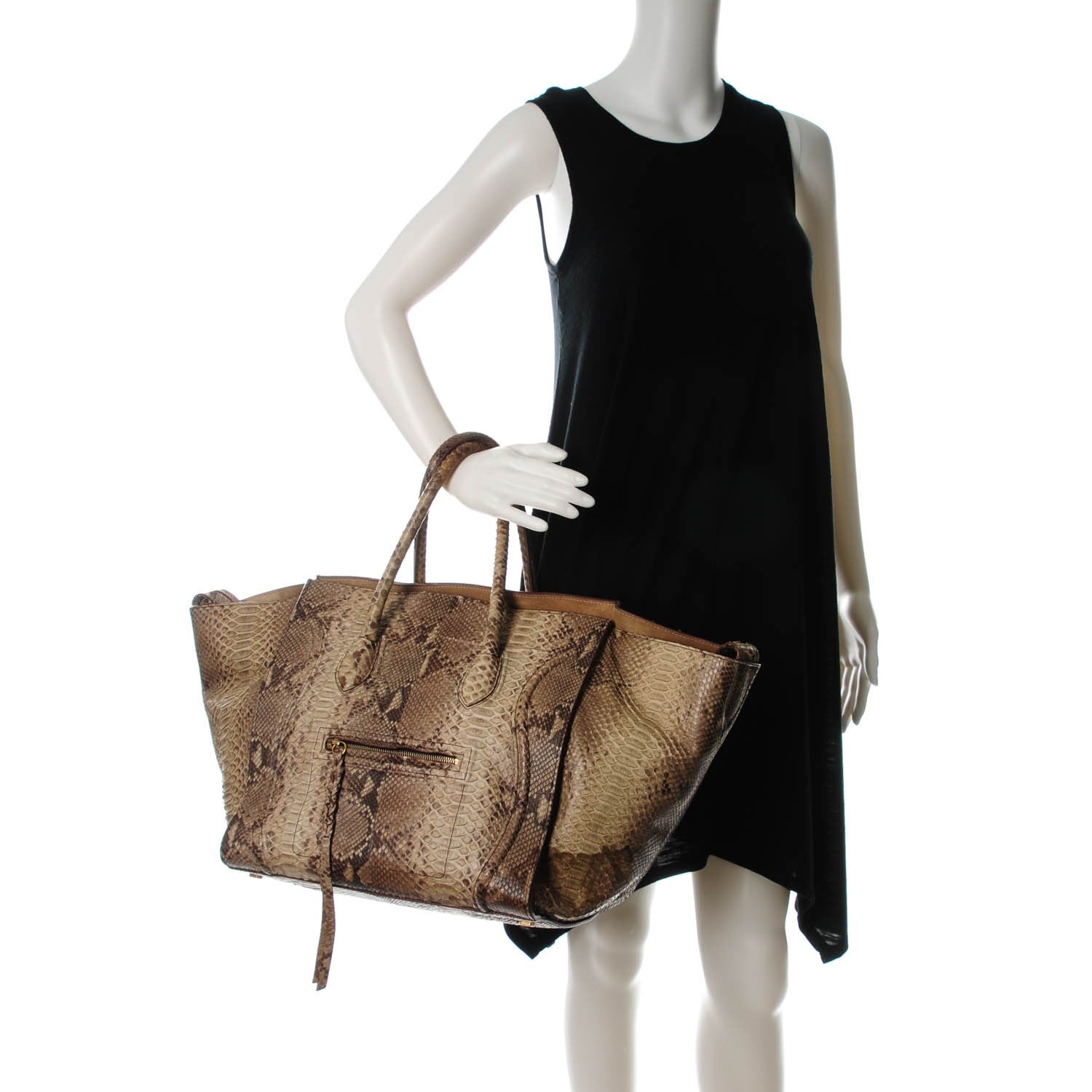 Celine Python Medium Phantom Luggage Natural 2 of 12