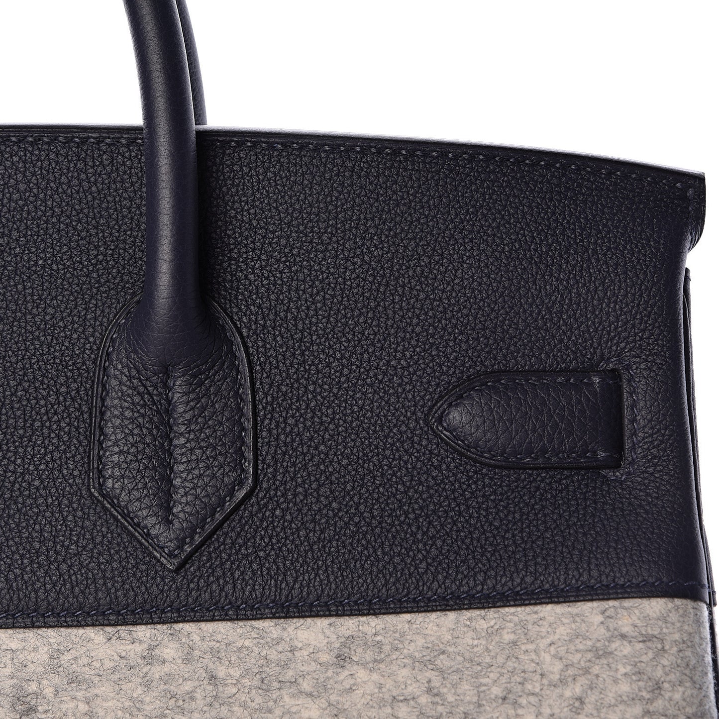 Togo Todoo Feutre HAC Birkin 40 Gris Clair Bleu Nuit