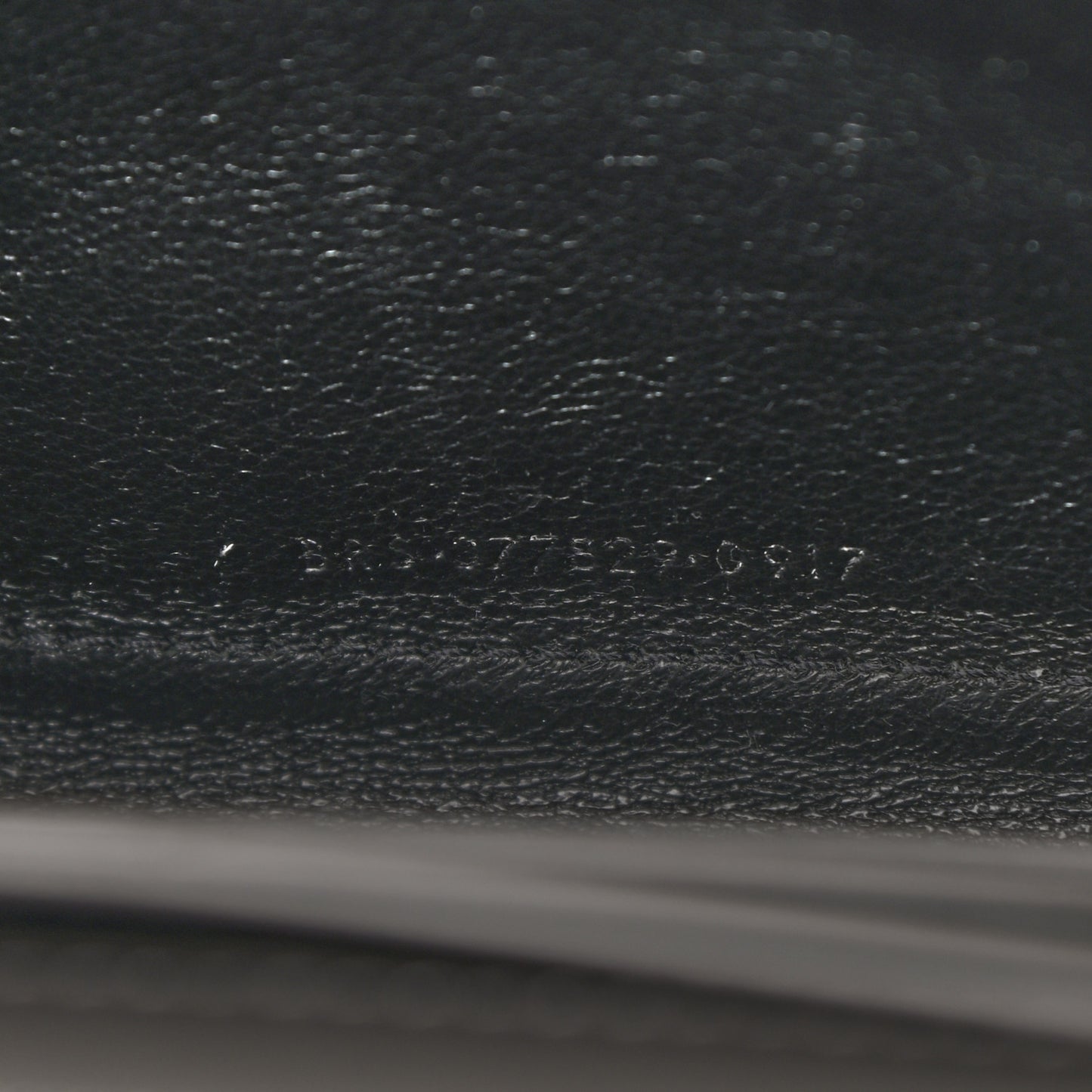 Calfskin Crocodile Embossed Monogram Chain Wallet Fog