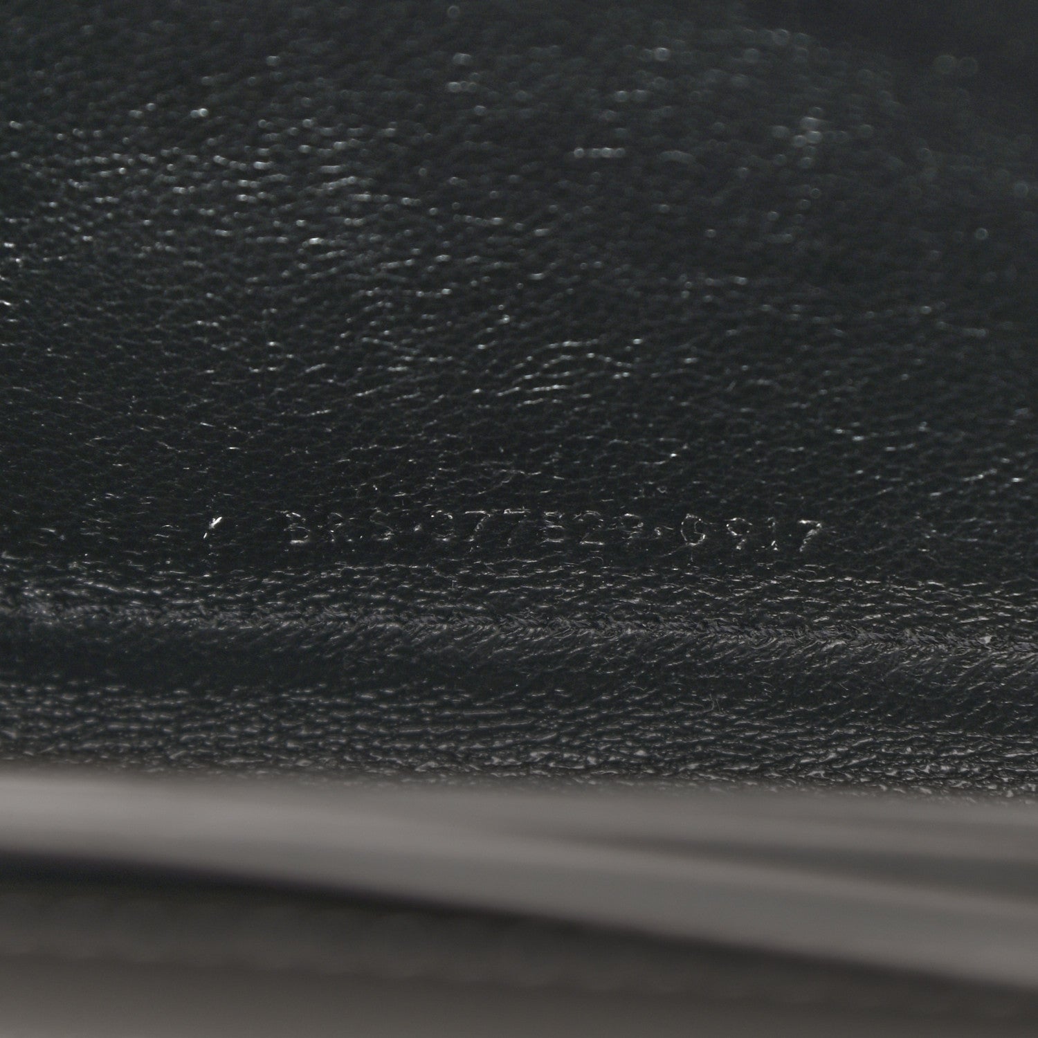 Saint Laurent Calfskin Crocodile Embossed Monogram Chain Wallet Fog 7 of 10