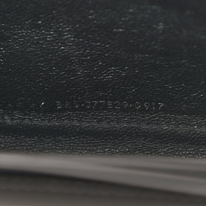 Saint Laurent Calfskin Crocodile Embossed Monogram Chain Wallet Fog 7 of 10