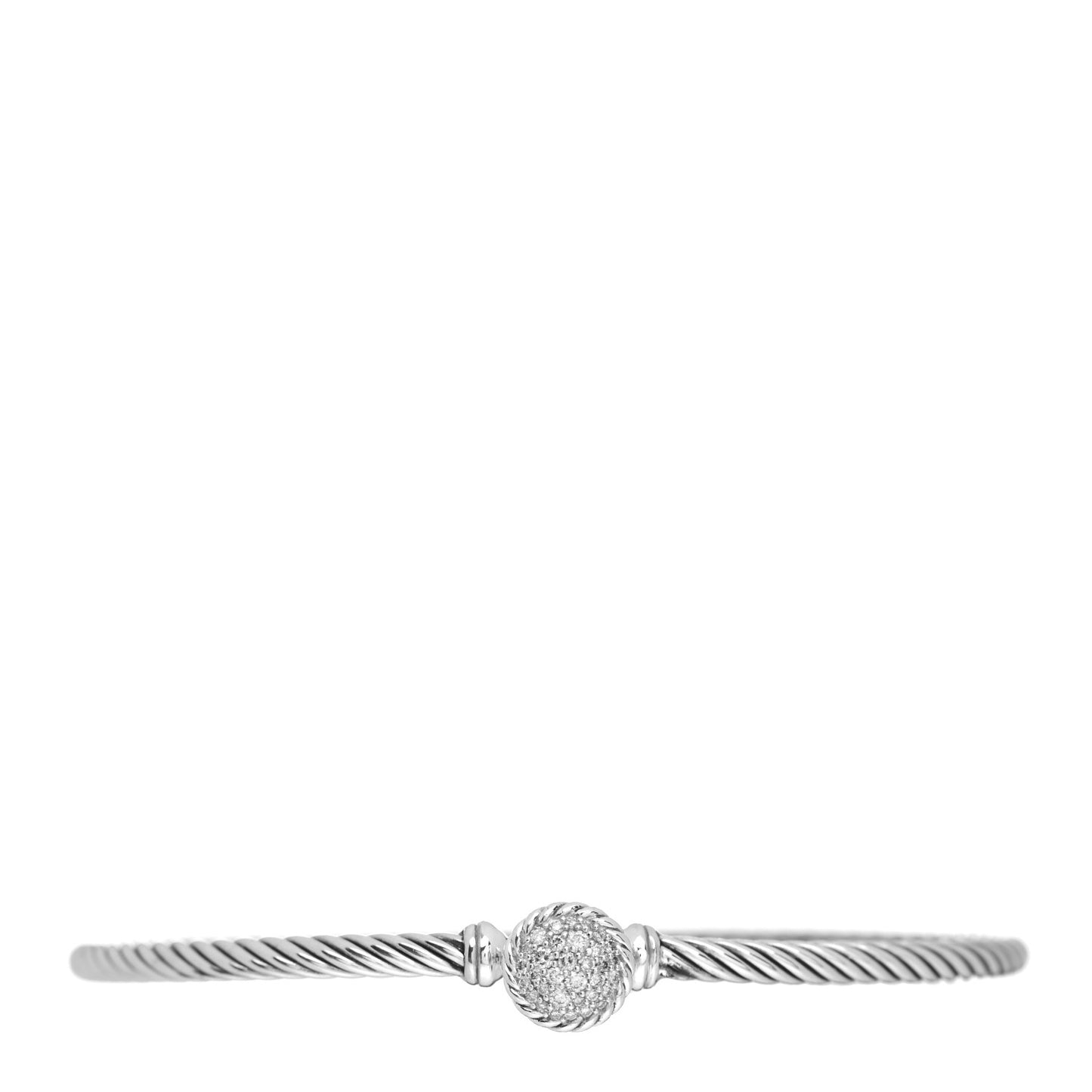 Sterling Silver Diamond 3mm Chatelaine Bracelet