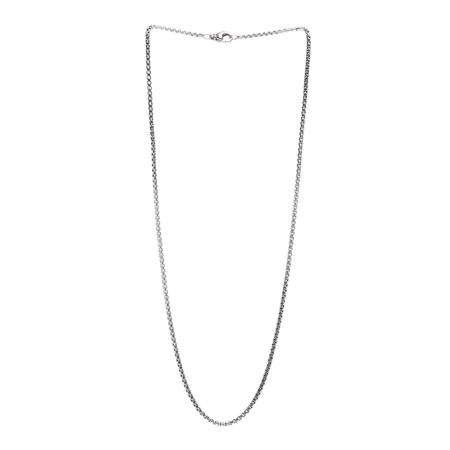 David Yurman Sterling Silver 2.7mm Small Box Chain Necklace 22" 3 of 4