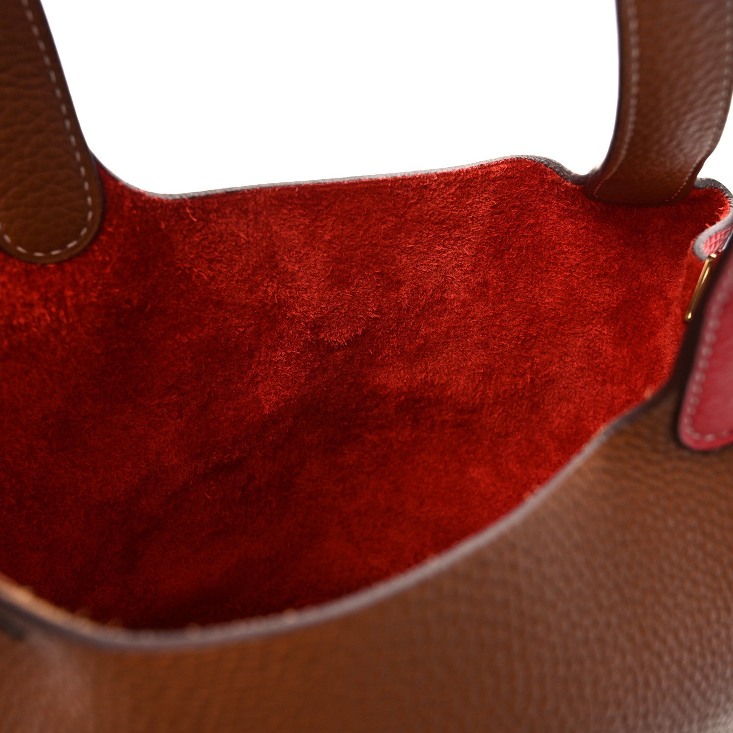 Hermes Taurillon Clemence Picotin Lock Picotin 18 PM Rouge De Coeur Gold 10 of 10