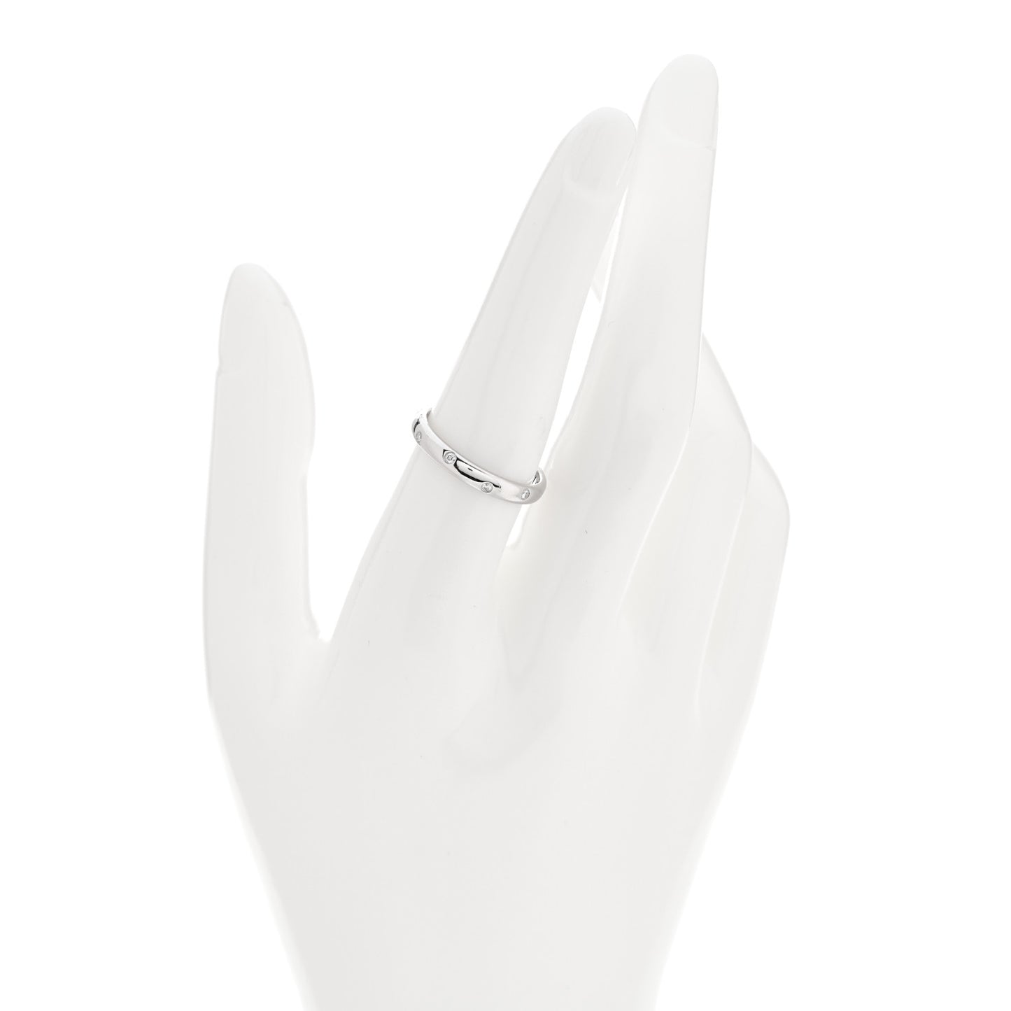 Platinum Diamond 3mm Etoile Band Ring 56 7.5