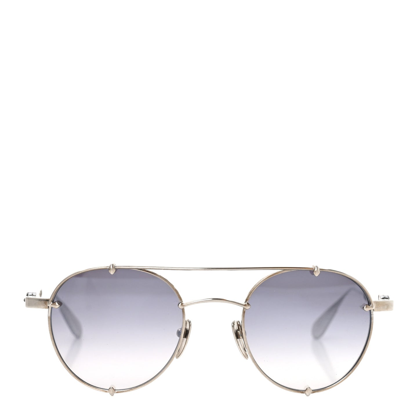 Metal Oralgami Sunglasses White Silver