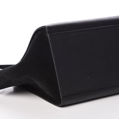 Celine Drummed Calfskin Suede Small Trapeze Black 5 of 8