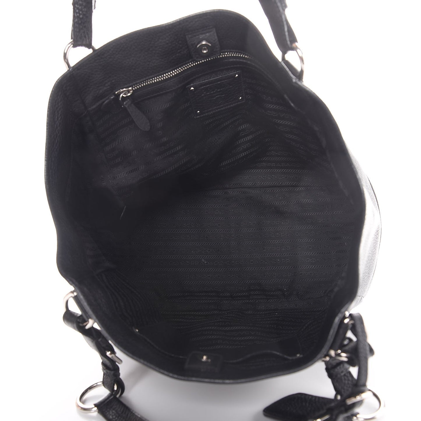 Vitello Daino Shoulder Bag Black