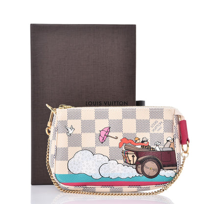 Louis Vuitton Damier Azur 2015 Christmas Animation Mini Pochette Accessories 8 of 8