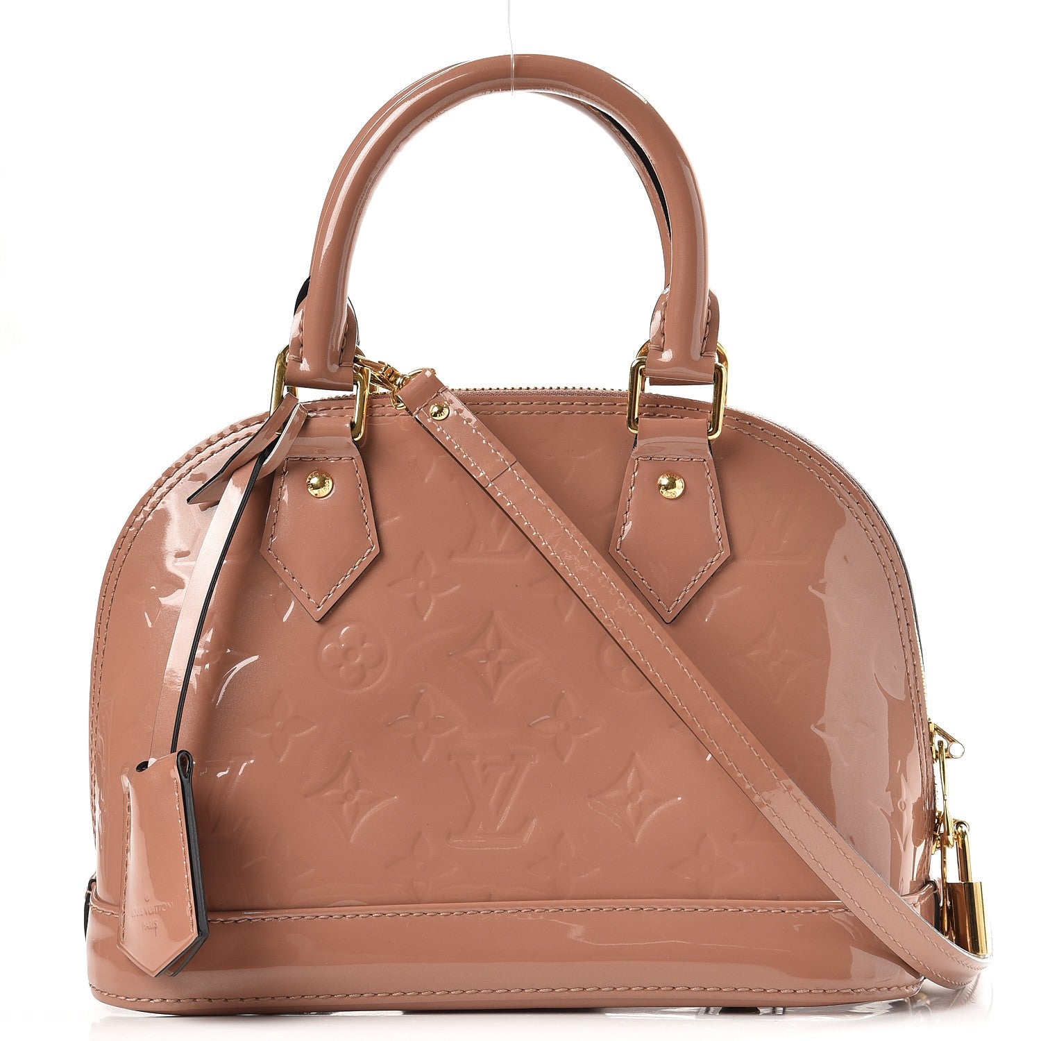 Louis Vuitton Vernis Alma BB Rose Velours 1 of 6