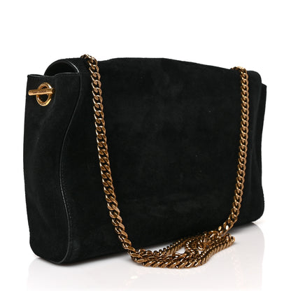 Saint Laurent Smooth Calfskin Suede Medium Reversible Monogram Kate Satchel Black 3 of 8