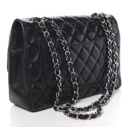 Chanel Lambskin Quilted Jumbo Single Flap Black 3 of 13