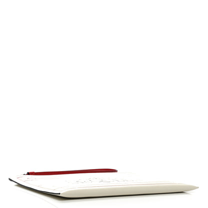 Alexander McQueen Logo Zip Large Wristlet Pouch White Red 4 of 8